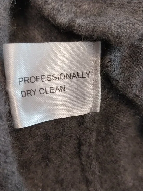 CULLEN 100% Cashmere Gray Button Up Shirt Cardigan Sweater Women S 4 Long Sleeve - Picture 8 of 8